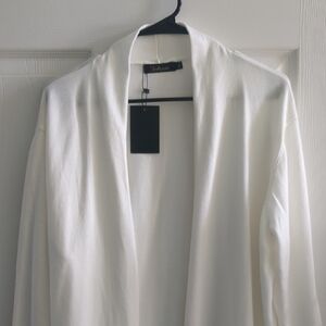 Bishun White Open Cardigan